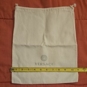Versace Ivory Logo Pouch